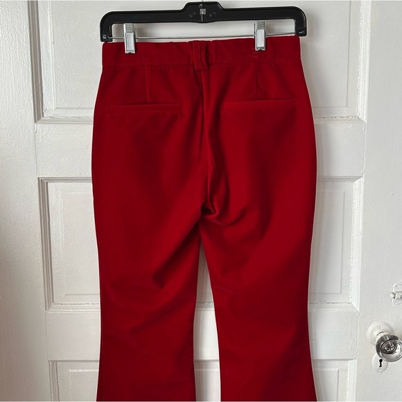 Steve Madden Red Velvet Flare Leg Pants XS Stretch High Rise NWT Romantic Fairy - Picture 5 of 14